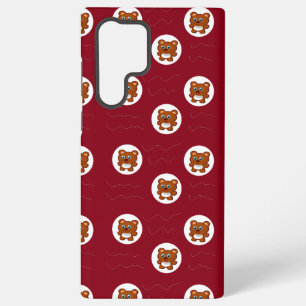 Süße Teddybären in weißem Kreis-Muster Samsung Galaxy Hülle
