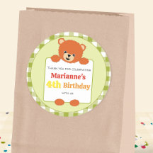 Süße Teddybären-Picknick-Sommer-Geburtstagsfeier