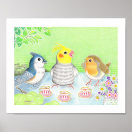 Süße Teeparty-Kunstposter für das Kinderzimmer Poster