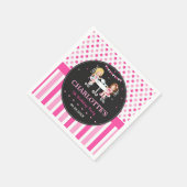 Süße Teeparty Mädchen Geburtstag Rosa Serviette (Ecke)