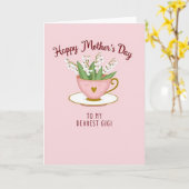 Süße Teetasse Muttertagskarte Karte (Gelbe Blume)