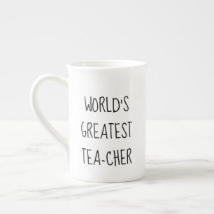 Süße Teetasse Weltbeste und beste Lehrer Porzellantasse