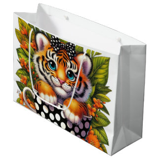 Süße Teetassen-Tiger-Liebhaber-Party  Große Geschenktüte