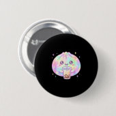 Süße Teigtasche trinkt Boba-Tee kawaii Bubble Tea Button (Vorne & Hinten)