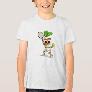 Süße Tennis-Karotte – Lustiges Sportgemüse Tri-Blend Shirt