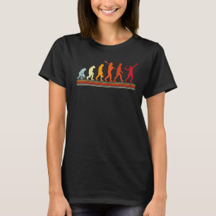 Süße Tennisspieler Evolution Retro Vintage Farbe M T-Shirt