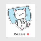 Süße Textnachrichten-Katze Aufkleber (Blatt)