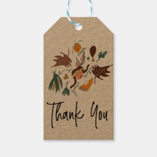 Süße Thanksgiving-Pilger-Herbstgrün-Doodles Geschenkanhänger