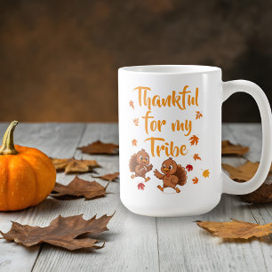 Süße Thanksgiving-Puten-Familie Kaffeetasse