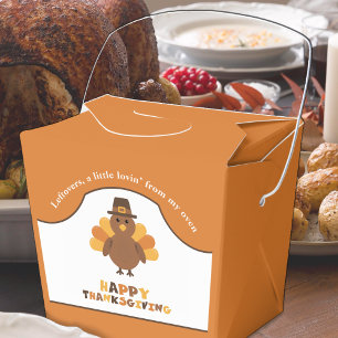 Süße Thanksgiving-Truthahn-Orangen-Reste zum Mitne Geschenkschachtel