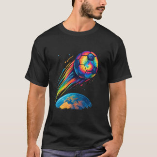 Süße Tie Dye Fußball Regenbogen Fußball Cosmic S T-Shirt