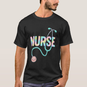 Süße Tie Dye Stethoskop Krankenschwester RN Pflege T-Shirt