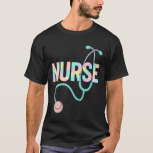 Süße Tie Dye Stethoskop Krankenschwester RN Pflege T-Shirt