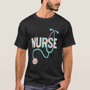 Süße Tie Dye Stethoskop Krankenschwester RN Pflege T-Shirt