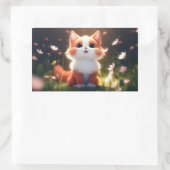 Süße Tier #0001 Rechteckiger Aufkleber (Tasche)