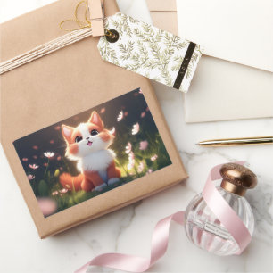 Süße Tier #0001 Rechteckiger Aufkleber