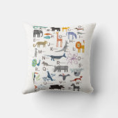 Süße Tier ABC Alphabet Kinder Kissen (Rückseite)