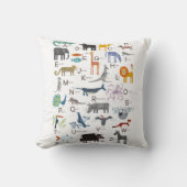 Süße Tier ABC Alphabet Kinder Kissen (Vorderseite)