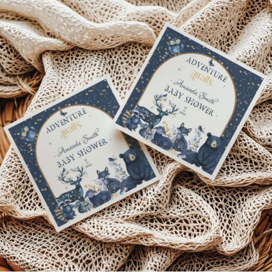 Süße Tier Adventure Night Sky Baby Dusche Serviette