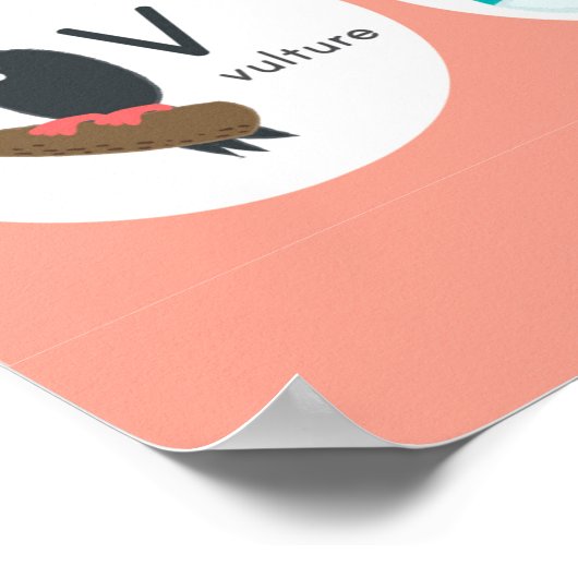 Süße Tier Alphabet Poster (Ecke)