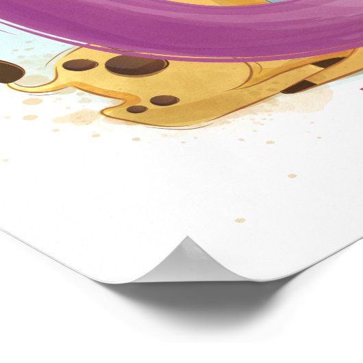 Süße Tier Alphabet Poster (Ecke)