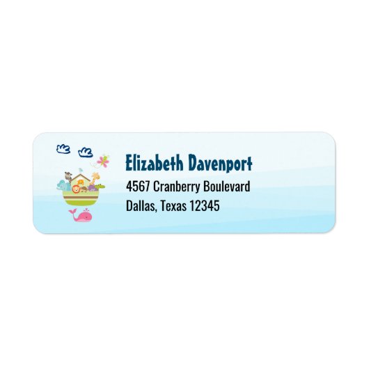 Süße Tier Ark mit Schmetterling und Wal (Vorne)