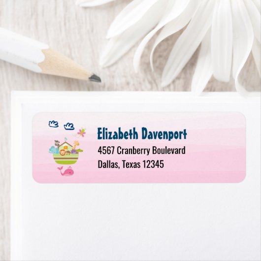 Süße Tier Ark mit Schmetterling und Whalrosa (Insitu)