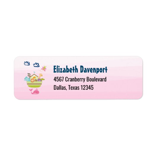 Süße Tier Ark mit Schmetterling und Whalrosa (Vorne)