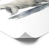 Süße Tier art - Rennmanatee Poster (Ecke)