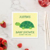 Süße Tier Babydusche mit grüner Schildkröte Serviette (Beispiel)