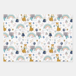 Süße Tier Babys Geschenkpapier Set