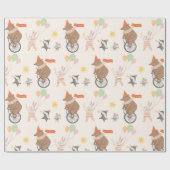 Süße Tier Band Geburtstag Geschenkpapier (Flach)