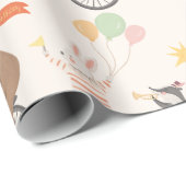 Süße Tier Band Geburtstag Geschenkpapier (Rolleneckpunkt)