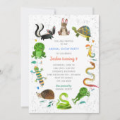 Süße Tier Birthday Einladung - Tiershow (Vorderseite)