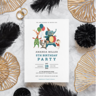 Süße Tier Birthday Party Music Band für Kinder Save The Date