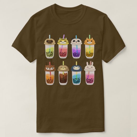 Süße Tier Boba Niedlich Kawaii Bubble Tee (Design vorne)