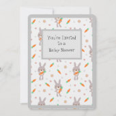 Süße Tier Bunny Adorable Generic Baby Dusche Einladung (Vorderseite)