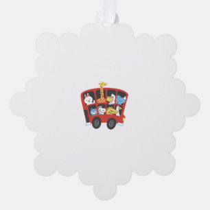 Süße Tier Bus Adventure für Kinder Ornament Karte