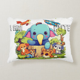 Süße Tier Cartoon Abbildung i niedlich Dekokissen