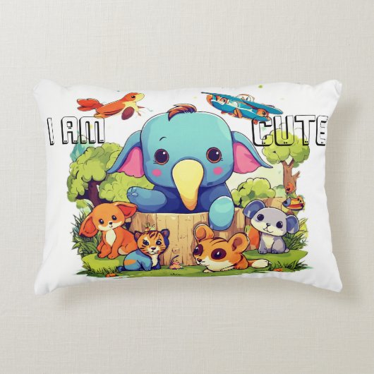 Süße Tier Cartoon Abbildung i niedlich Dekokissen (Vorderseite)