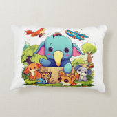 Süße Tier Cartoon Abbildung i niedlich Dekokissen (Rückseite)