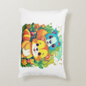 Süße Tier Cartoon Abbildung i niedlich Dekokissen (Rückseite(Vertikal))