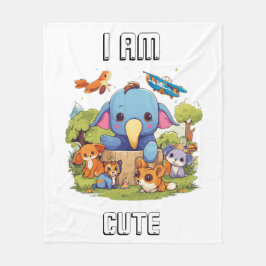 Süße Tier Cartoon Abbildung i niedlich Fleecedecke