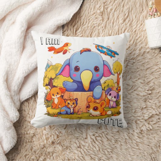 Süße Tier Cartoon Abbildung i niedlich Kissen (Decke)