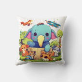 Süße Tier Cartoon Abbildung i niedlich Kissen (Rückseite)