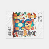 Süße Tier Cartoon neu i am niedlich Fleecedecke (Vorderseite (Horizontal))