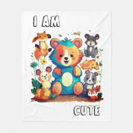 Süße Tier Cartoon neu i am niedlich Fleecedecke