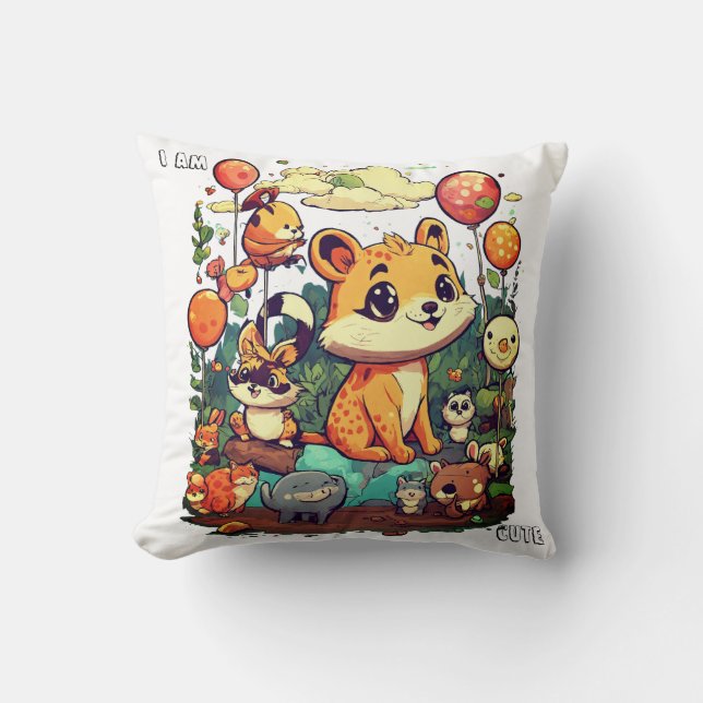 Süße Tier Cartoon Neues Design ich niedlich Kissen (Vorderseite)