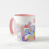 Süße Tier Cartoon Zeichnend für Kinder Tasse (Vorderseite Links)