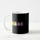 Süße Tier Cat Geschenke Nicht binäre Pride Agence  Kaffeetasse (Links)